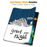 OnePlus Pad / Oppo Pad 2 Kunstskinn Flip Deksel m. Tri-fold Stativ & Vekkefunksjon - "Good Night"