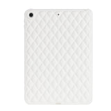 iPad 9.7 (2018-2017) / iPad Air 2 Fleksibelt Plast Deksel - Rhombe Design - Hvit