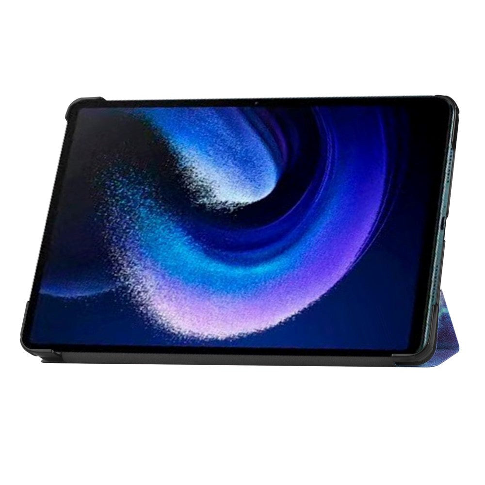 Xiaomi Pad 6 Kunstskinn Deksel med Stativ - Galakse