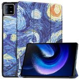 Xiaomi Pad 6 Kunstskinn Deksel med Stativ - Maleri