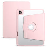 iPad Pro 12.9" (2022 / 2021 / 2020 / 2018) Hybrid Flip Deksel - Rosa / Gjennomsiktig