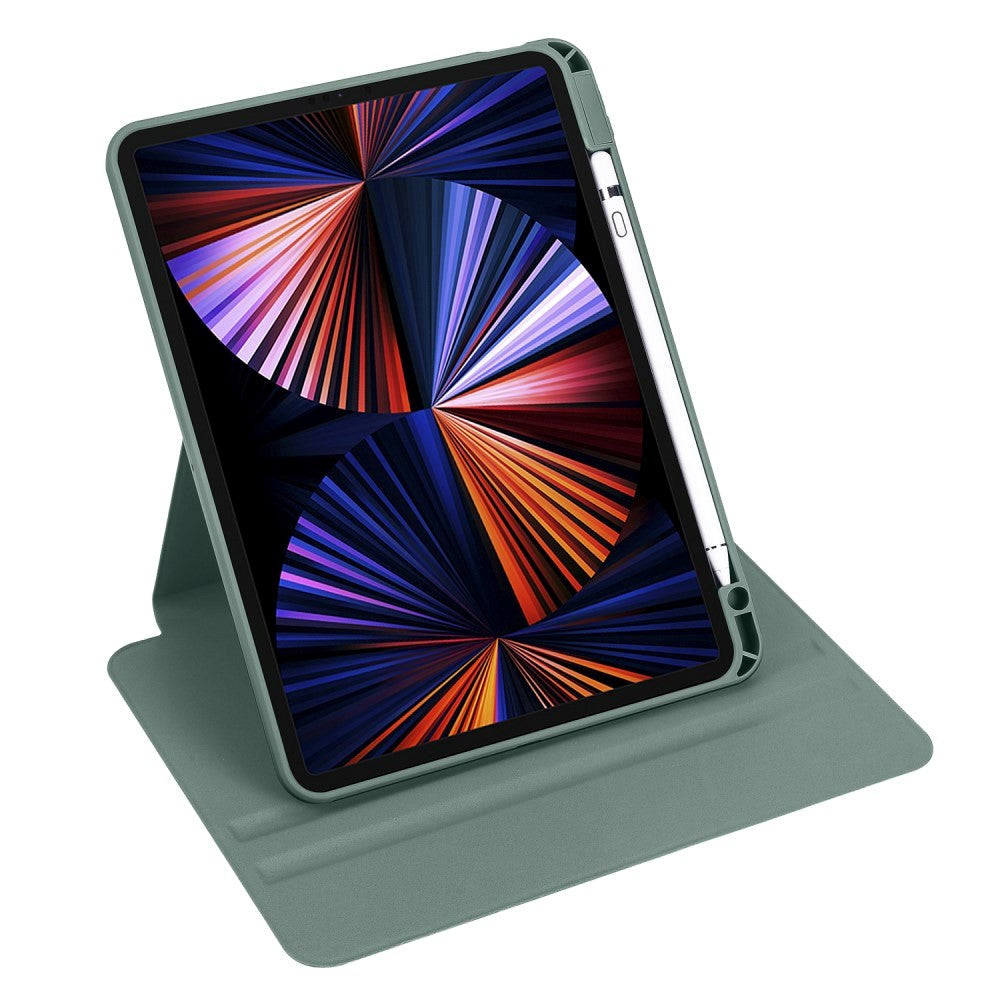 iPad Pro 12.9" (2022 / 2021 / 2020 / 2018) Hybrid Flip Deksel - Grønn / Gjennomsiktig