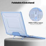 MacBook Air 13 M2/M3 (2022-2024) Hard Plast Deksel m. Kickstand - Blå