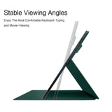 EIDERWOOD Samsung Galaxy Tab S8 / S7 Kunstskinn Flip Deksel m. Penne Holder - Grønn