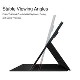 EIDERWOOD Samsung Galaxy Tab S8 / S7 Kunstskinn Flip Deksel m. Penne Holder - Svart