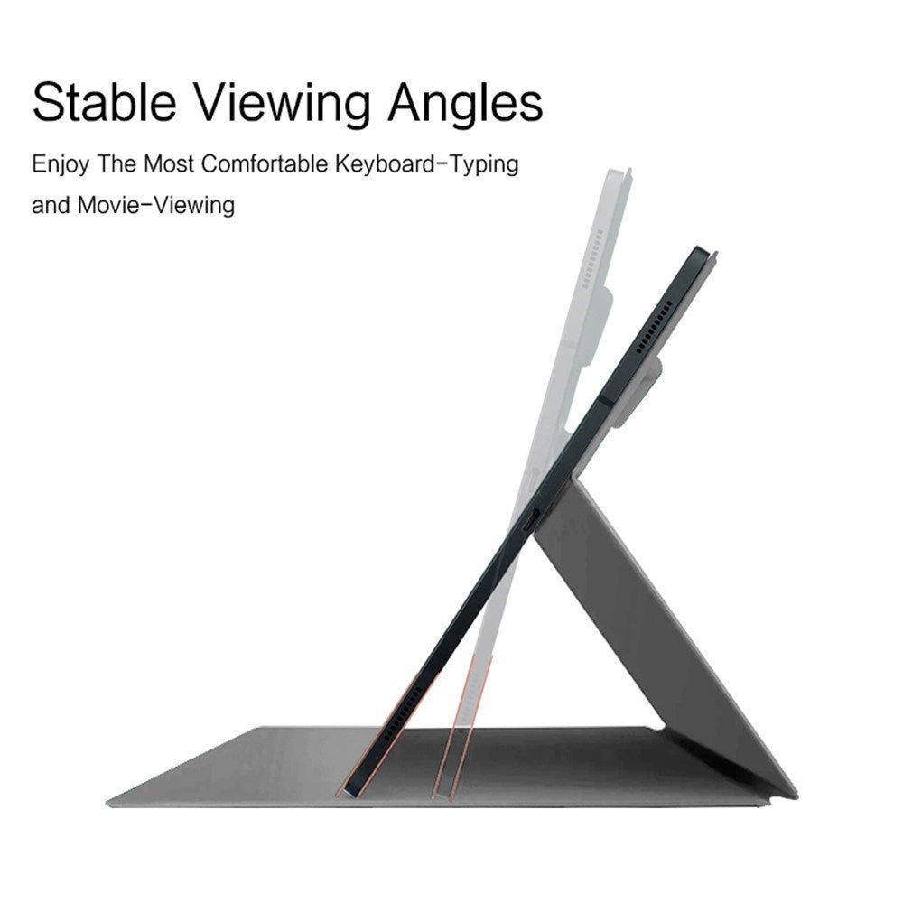 EIDERWOOD Samsung Galaxy Tab S8 / S7 Kunstskinn Flip Deksel m. Penne Holder - Grå