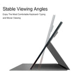 EIDERWOOD Samsung Galaxy Tab S8 / S7 Kunstskinn Flip Deksel m. Penne Holder - Grå