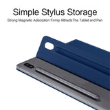 EIDERWOOD Samsung Galaxy Tab S8 / S7 Kunstskinn Flip Deksel m. Penne Holder - Blå