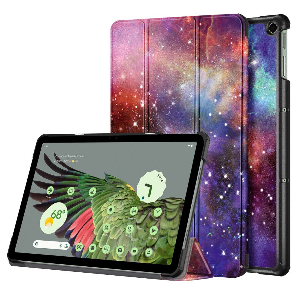 Google Pixel Tablet Kunstskinn Deksel - Galaxy