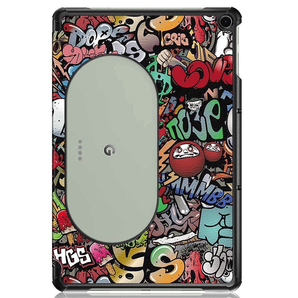 Google Pixel Tablet Kunstskinn Deksel - Graffiti