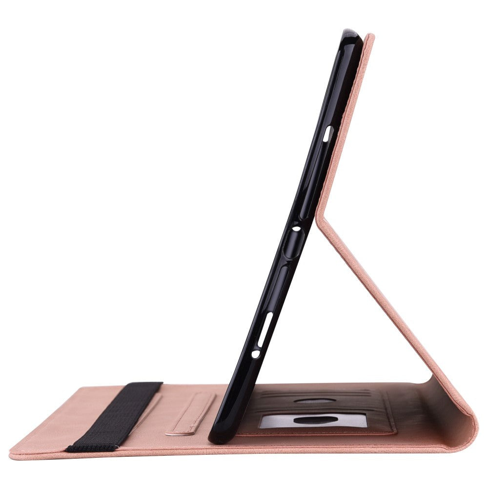 Samsung Galaxy Tab S9 Skinndeksel med mønster & Kortholder - Rosa