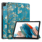 Samsung Galaxy Tab A9 Tri-Fold Deksel i Kunstskinn med Sleep-Funksjon - Blomstergrener