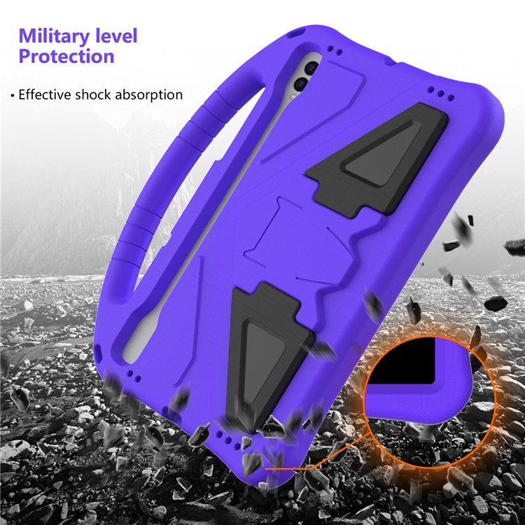 EIDERWOOD Samsung Galaxy Tab S9 / S8 / S7 Barnevennlig Deksel m. Håndtak & Ståfunksjon - Lilla