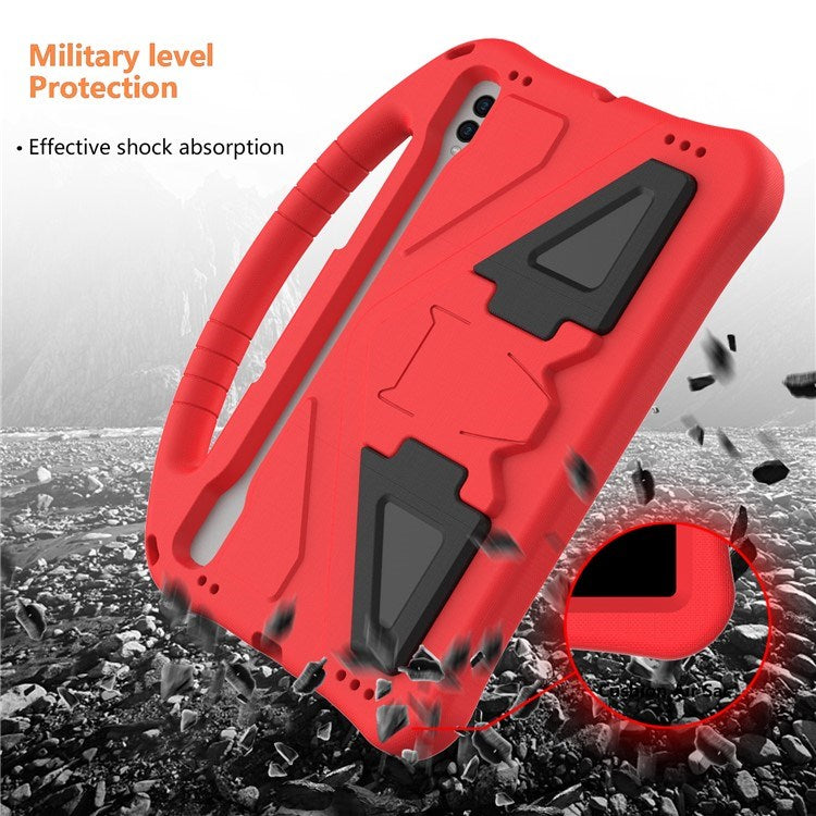 EIDERWOOD Samsung Galaxy Tab S9 / S8 / S7 Barnevennlig Deksel m. Håndtak & Ståfunksjon - Rød