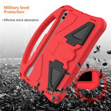 EIDERWOOD Samsung Galaxy Tab S9 / S8 / S7 Barnevennlig Deksel m. Håndtak & Ståfunksjon - Rød