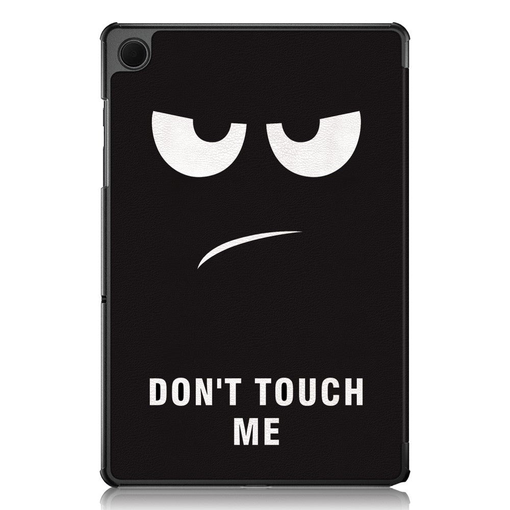 Samsung Galaxy Tab A9+ (Plus) Tri-Fold Deksel i Kunstskinn med Sleep-Funksjon - "Don't Touch Me"