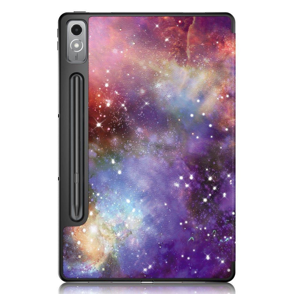 Lenovo Tab P12 Tri-Fold Deksel i Kunstskinn med Penneholder - Galaxy