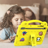 EIDERWOOD Samsung Galaxy Tab S11 / S10 Lite / S10 FE / S9 FE / S9 / S8 / S7 Barnedeksel med Stativ & Håndholder - Gul