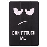 Samsung Galaxy Tab S9 FE+ (Plus) Tri-Fold Deksel i Kunstskinn med Penneholder - "Don't Touch Me"