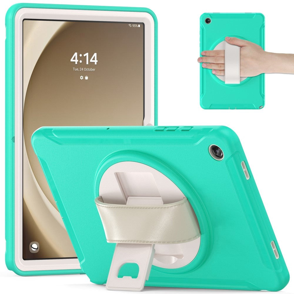 Samsung Galaxy Tab A9+ (Plus) Håndverker Deksel m. Håndholder & Kickstand - Mintgrønn