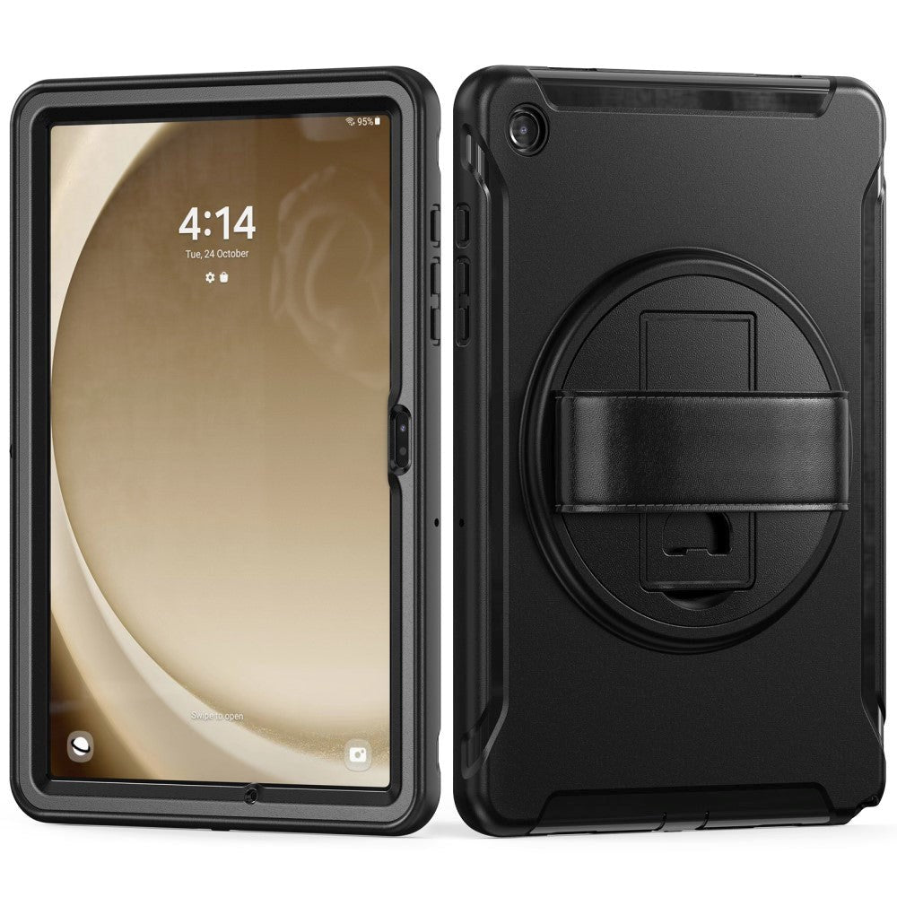 Samsung Galaxy Tab A9+ (Plus) Håndverker Deksel m. Håndholder & Kickstand - Svart