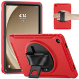 Samsung Galaxy Tab A9+ (Plus) Håndverker Deksel m. Håndholder & Kickstand - Rød