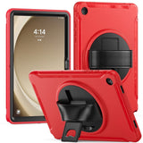 Samsung Galaxy Tab A9+ (Plus) Håndverker Deksel m. Håndholder & Kickstand - Rød