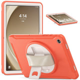 Samsung Galaxy Tab A9+ (Plus) Håndverker Deksel m. Håndholder & Kickstand - Oransje