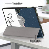 OnePlus Pad Go Kunstskinn Flip Deksel m. Tri-fold Stativ & Vekkefunksjon - "Good Night"