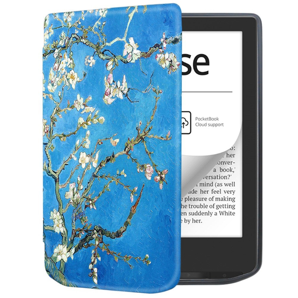 Pocketbook Verse Pro Kunstskinn Flip Deksel m. Sleep-Funksjon - Blomstergrener