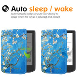 Pocketbook Verse Pro Kunstskinn Flip Deksel m. Sleep-Funksjon - Blomstergrener