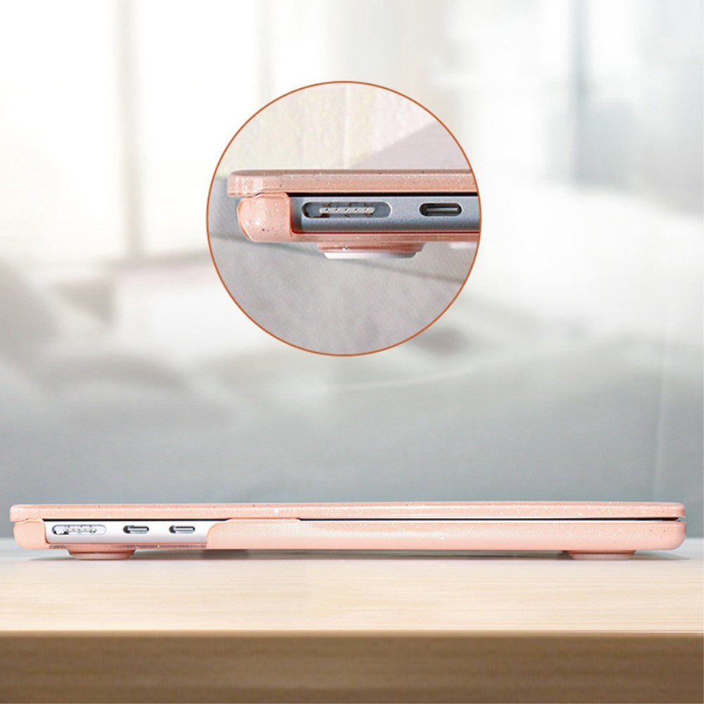 MacBook Air 13 M2/M3 (2022-2024) Hardplast Deksel med Glitterdesign - Lilla