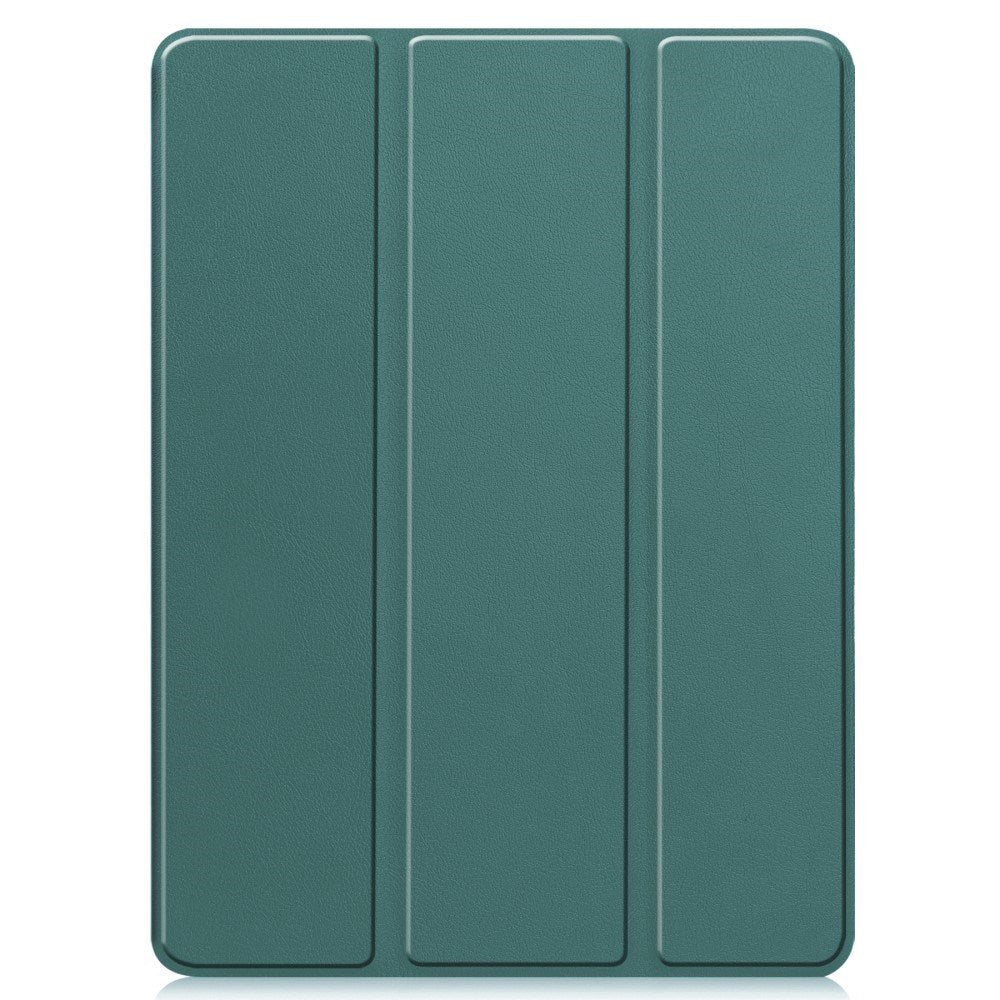 EIDERWOOD iPad Pro 11" (2024) Tri-Fold Kunst Skinn Deksel med Apple Pencil Holder - Grønn