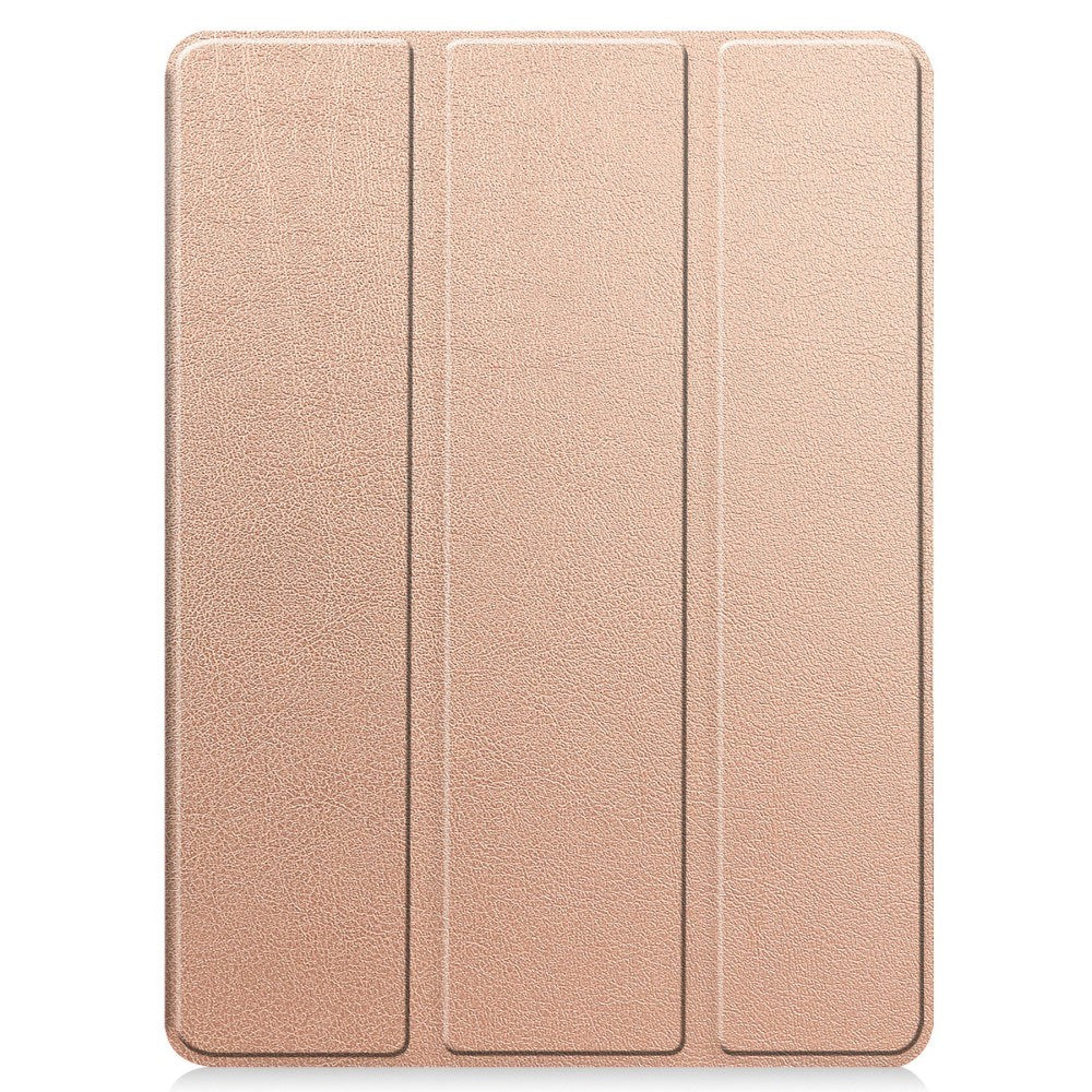 EIDERWOOD iPad Pro 11" (2024) Tri-Fold Kunst Skinn Deksel med Apple Pencil Holder - Rose Gold