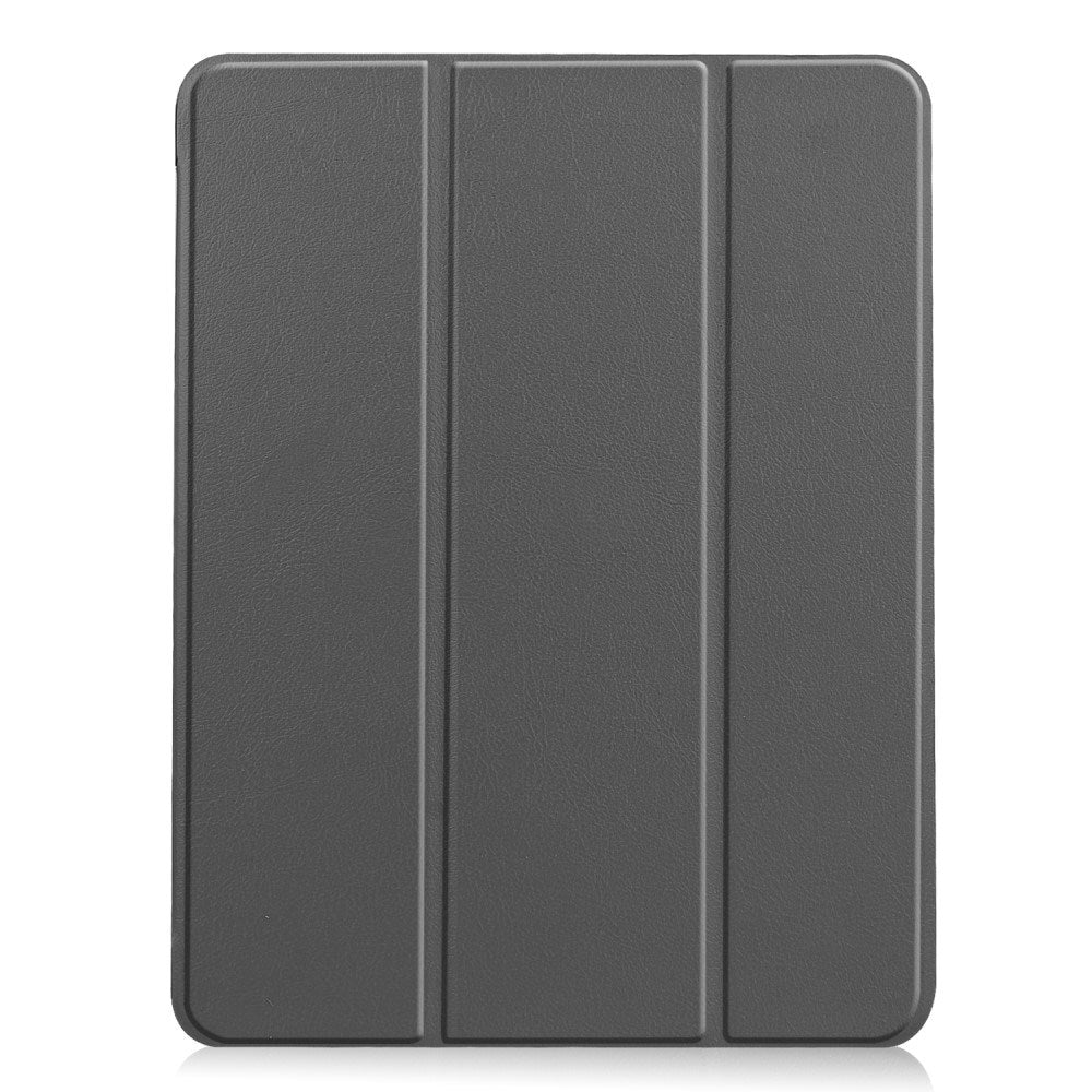 EIDERWOOD iPad Air 11" (2024) Litchi Tri-Fold Skinn Deksel med Apple Pencil Holder - Grå