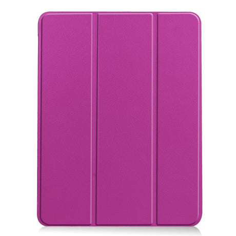 EIDERWOOD iPad Air 11" (2024) Litchi Tri-Fold Skinn Deksel med Apple Pencil Holder - Lilla