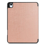 EIDERWOOD iPad Air 11" (2024) Litchi Tri-Fold Skinn Deksel med Apple Pencil Holder - Rose Gold