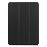 EIDERWOOD iPad Air 11" (2024) Litchi Tri-Fold Skinn Flip Deksel - Svart