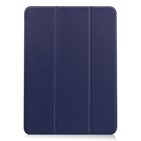 EIDERWOOD iPad Air 11" (2024) Litchi Tri-Fold Skinn Flip Deksel - Blå