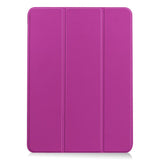 EIDERWOOD iPad Air 11" (2024) Litchi Tri-Fold Skinn Flip Deksel - Lilla