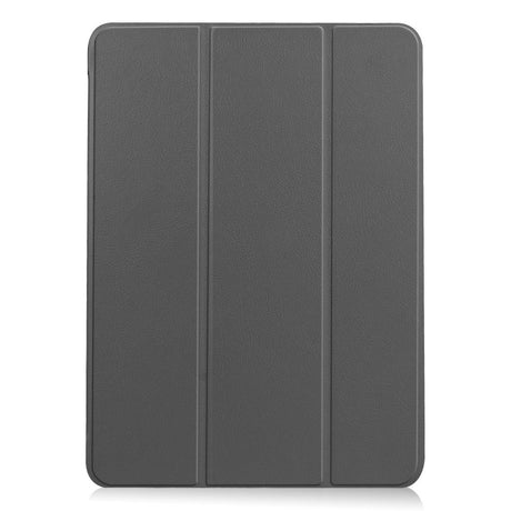 EIDERWOOD iPad Air 11" (2024) Litchi Tri-Fold Skinn Flip Deksel - Grå