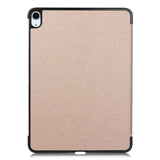 EIDERWOOD iPad Air 11" (2024) Litchi Tri-Fold Skinn Flip Deksel - Gull