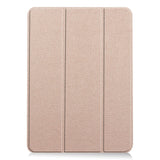 EIDERWOOD iPad Air 11" (2024) Litchi Tri-Fold Skinn Flip Deksel - Gull