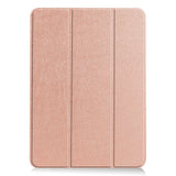 EIDERWOOD iPad Air 11" (2024) Litchi Tri-Fold Skinn Flip Deksel - Rose Gold