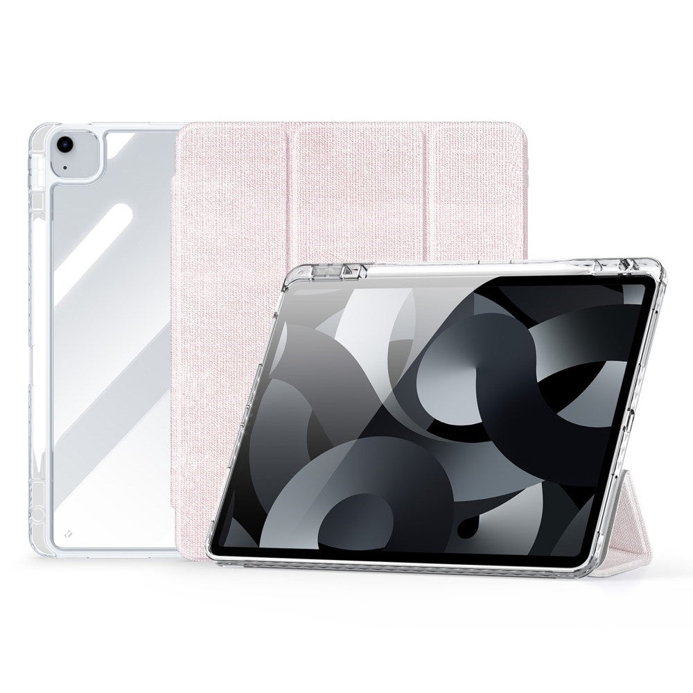 iPad Air 13" (2024) DUX DUCIS Unid Series Tri-Fold Flip Deksel - Gjennomsiktig / Pink