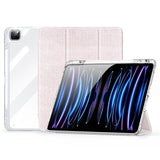 iPad Pro 13" (2024) DUX DUCIS Unid Series Tri-Fold Flip Deksel - Gjennomsiktig / Pink