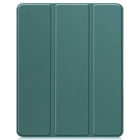 EIDERWOOD iPad Air 13" (2024) Tri-Fold Kunst Skinn Deksel med Apple Pencil Holder - Grønn