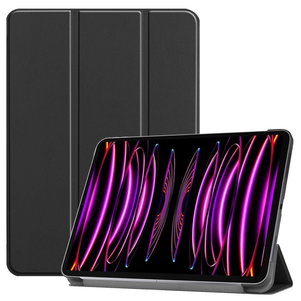 EIDERWOOD iPad Air 13" (2024) Tri-Fold Skinn Flip Deksel - Svart