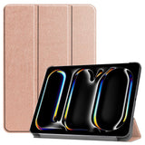 EIDERWOOD iPad Pro 13" (2024) Tri-Fold Skinn Flip Deksel - Rose Gold