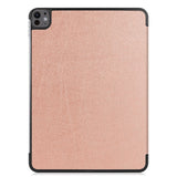 EIDERWOOD iPad Pro 13" (2024) Tri-Fold Skinn Flip Deksel - Rose Gold